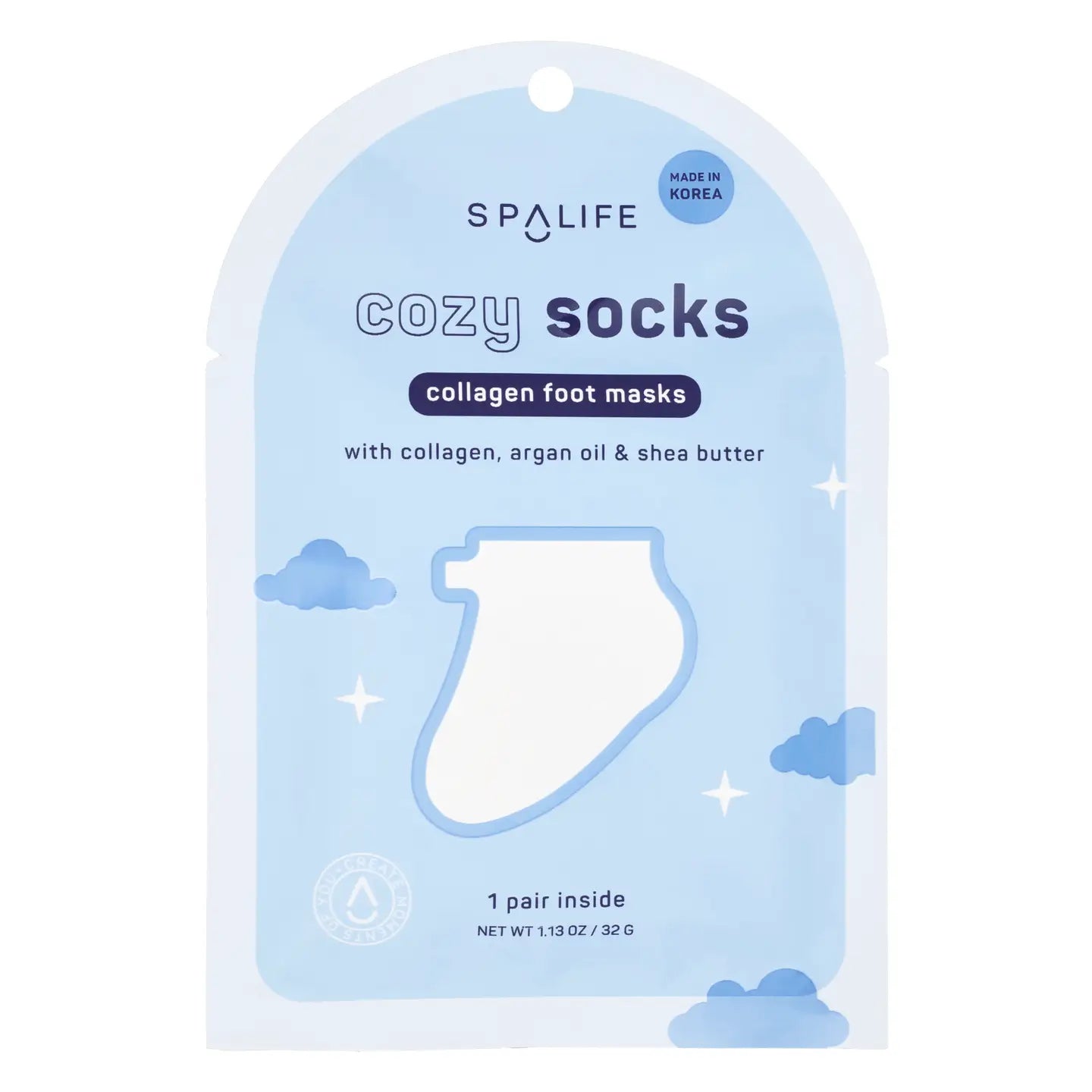 Cozy Socks collagen foot masks with collagen, argan oil and shea butter
1 pair inside