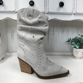 Stellar Studded Boot - Cream