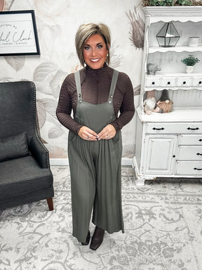 Now or Never Jumpsuit - Olive