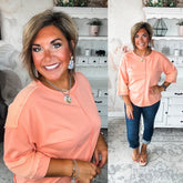Anything To Help Tunic Top - Coral