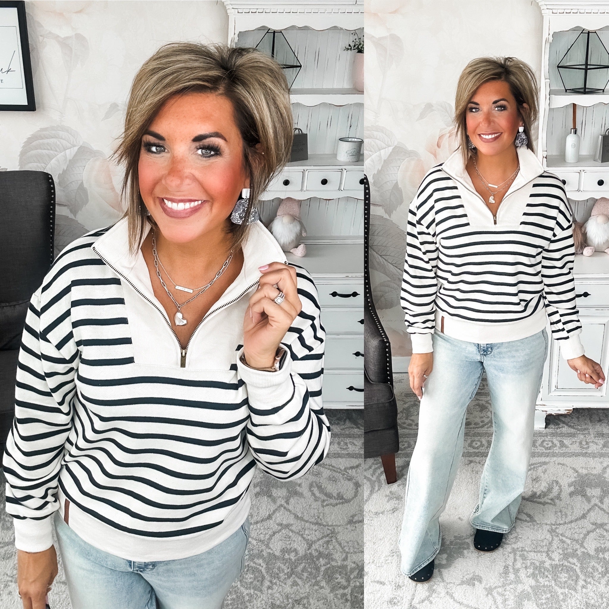Ampersand Avenue Zip Sweater - Risk Taker