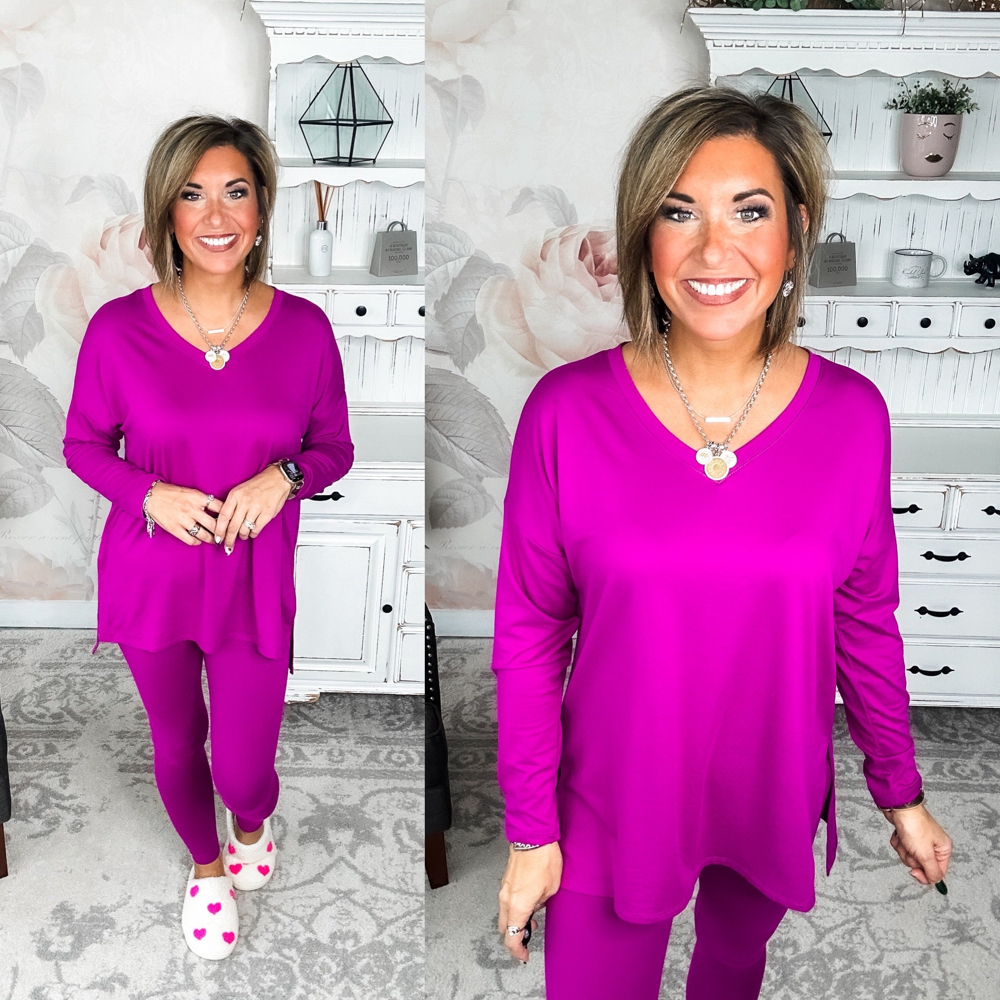 You Can't Resist This Lounge Set - Plum