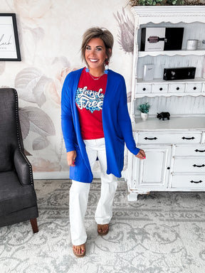 Learn to Love Cardigan - Royal Blue