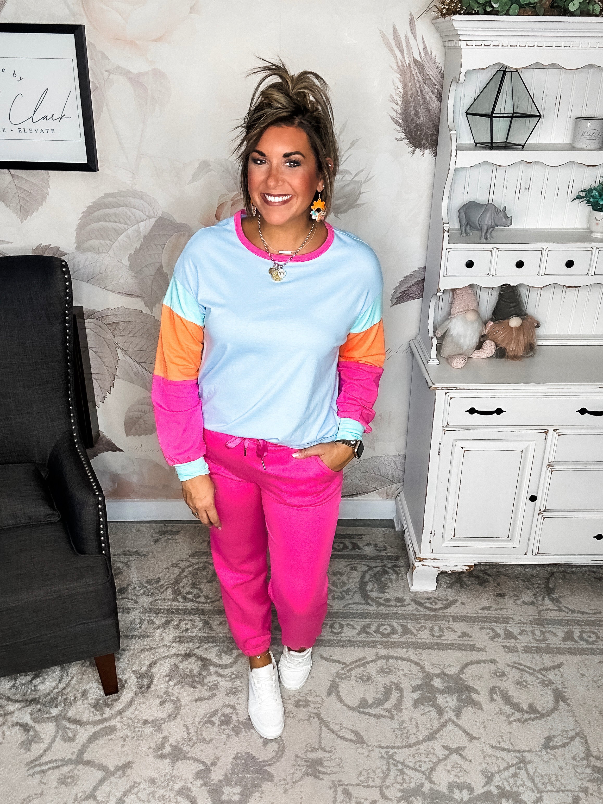 Try Again Color Block Top