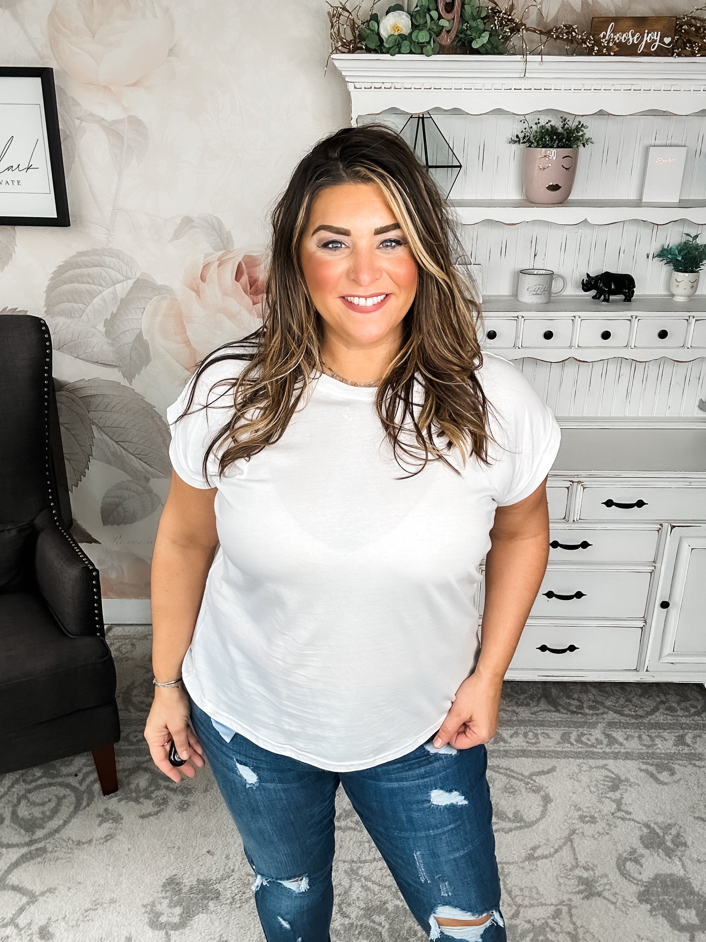 BLACK FRIDAY EXCLUSIVE - Up All Night Short Sleeve Tee - White