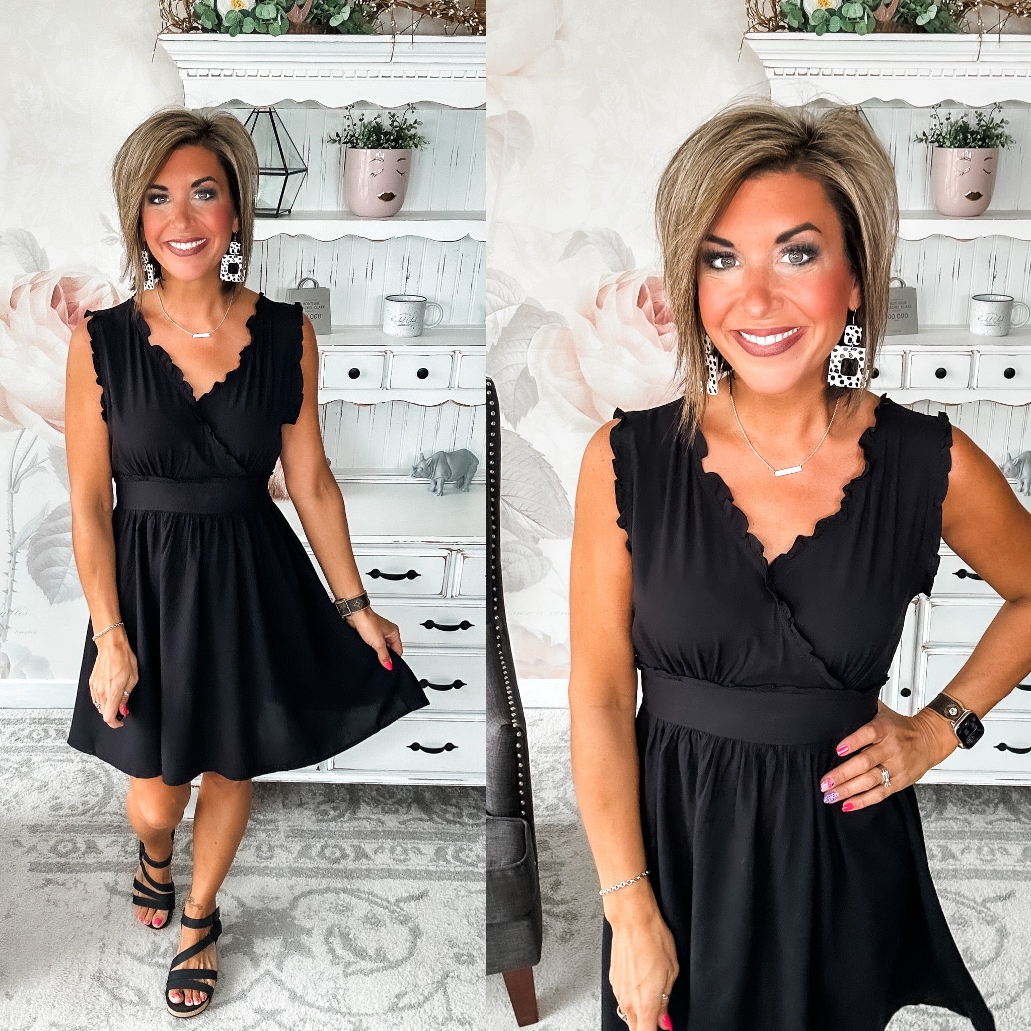 Kiss Goodbye Mini Dress - Black