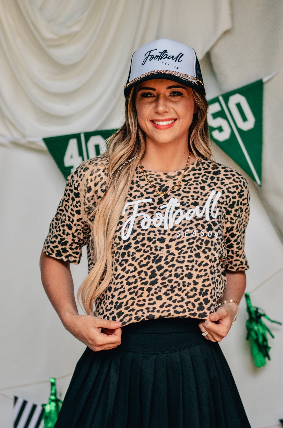 Football Season Bleached Leopard Tee *ONLINE EXCLUSIVE*