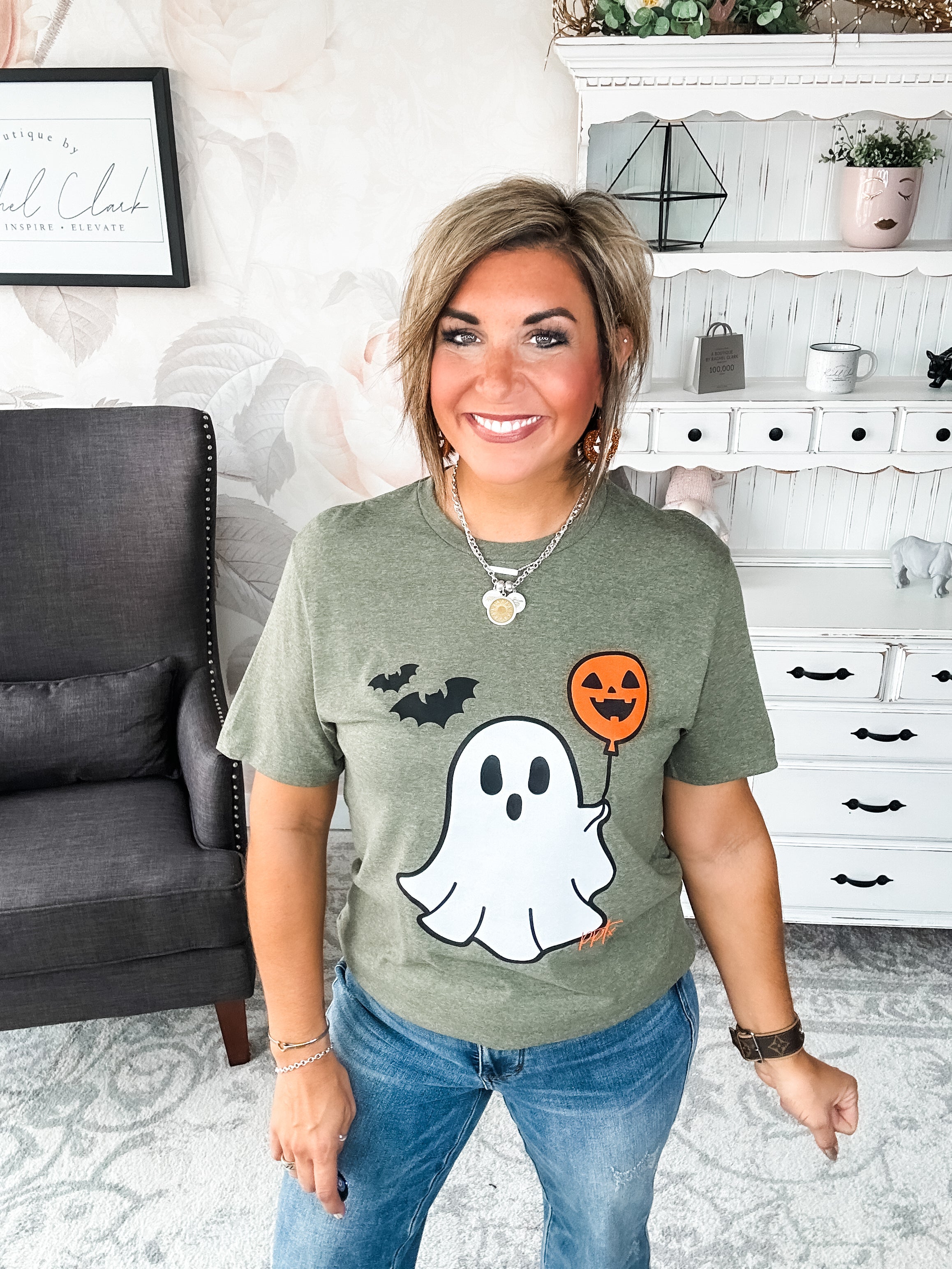BOO-lloon Ghost Graphic Tee