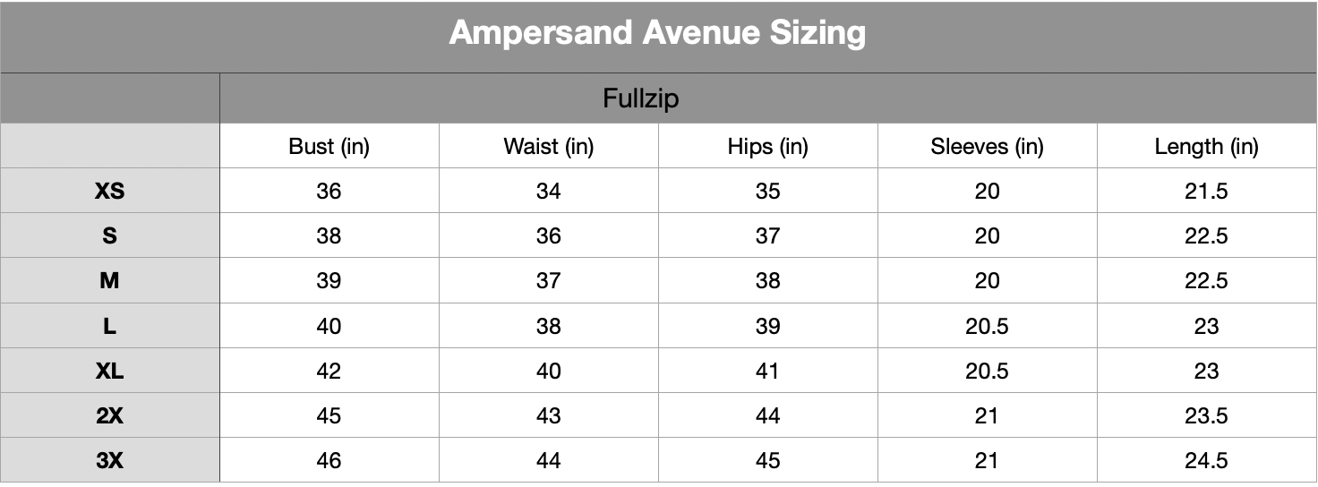 Ampersand Avenue Fullzip Sweatshirt - Keep It Simple