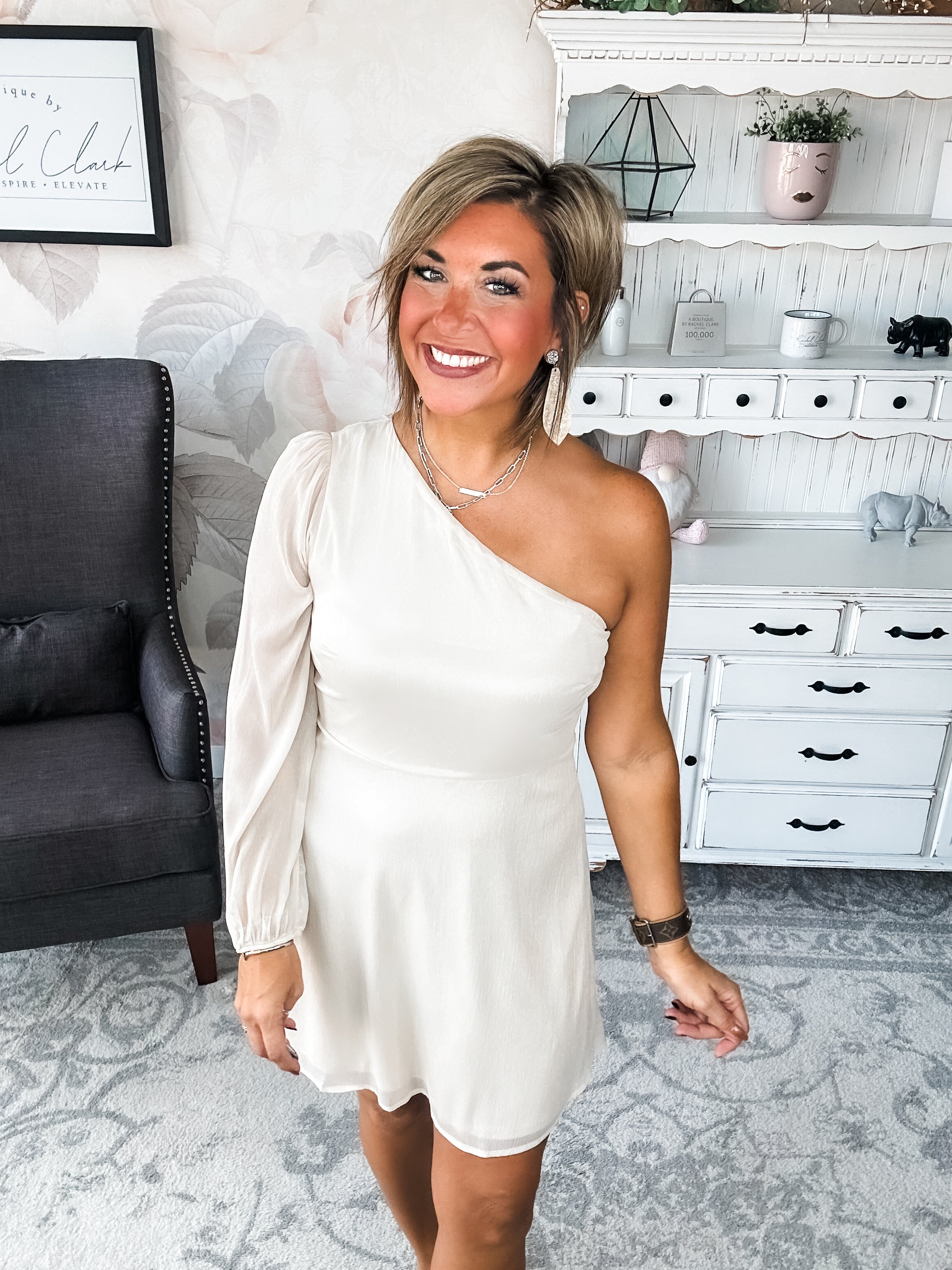 Pretty on Point Dress - Champagne