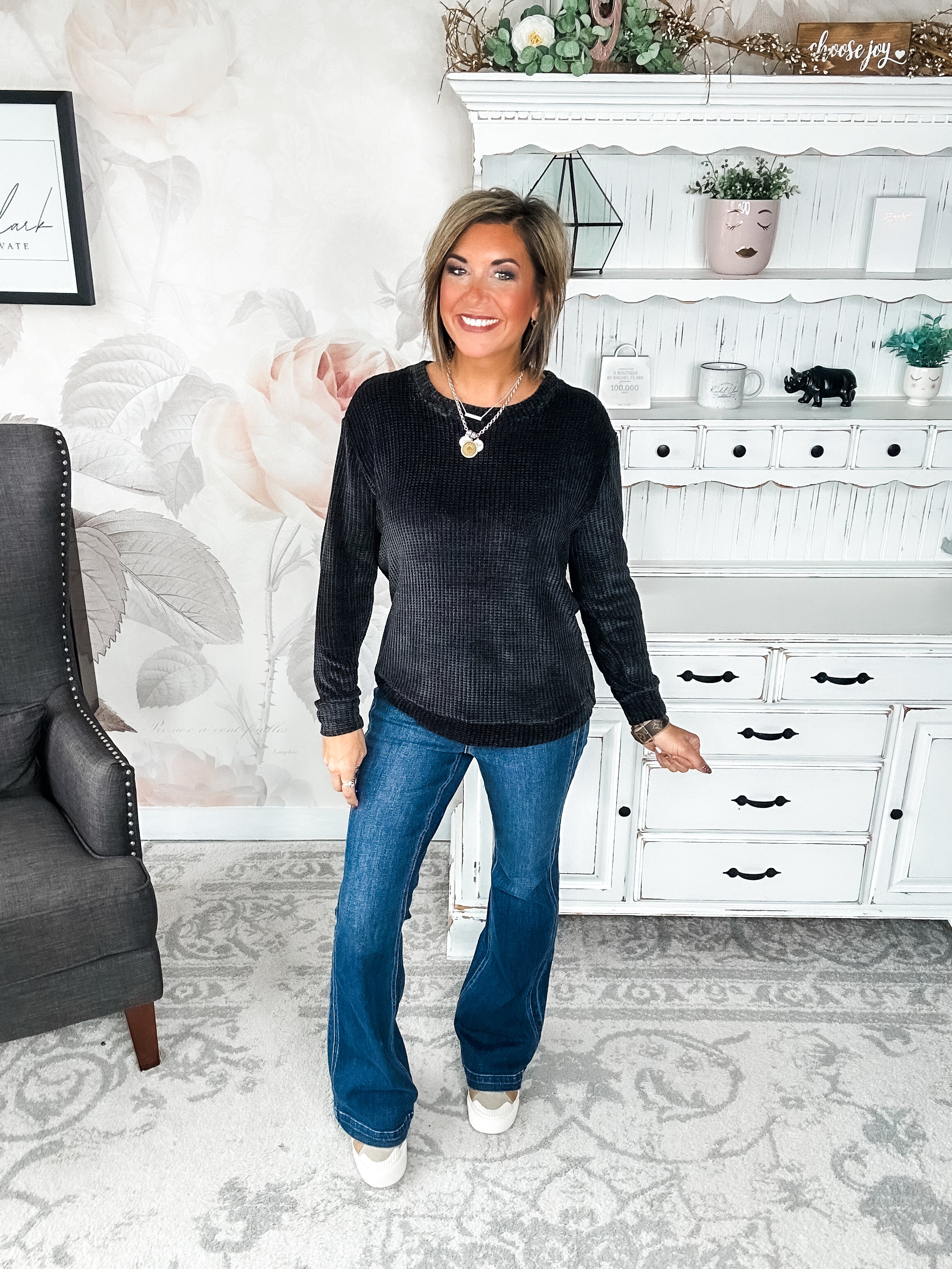 BLACK FRIDAY EXCLUSIVE - Moonlight Mixer Sweater - Black