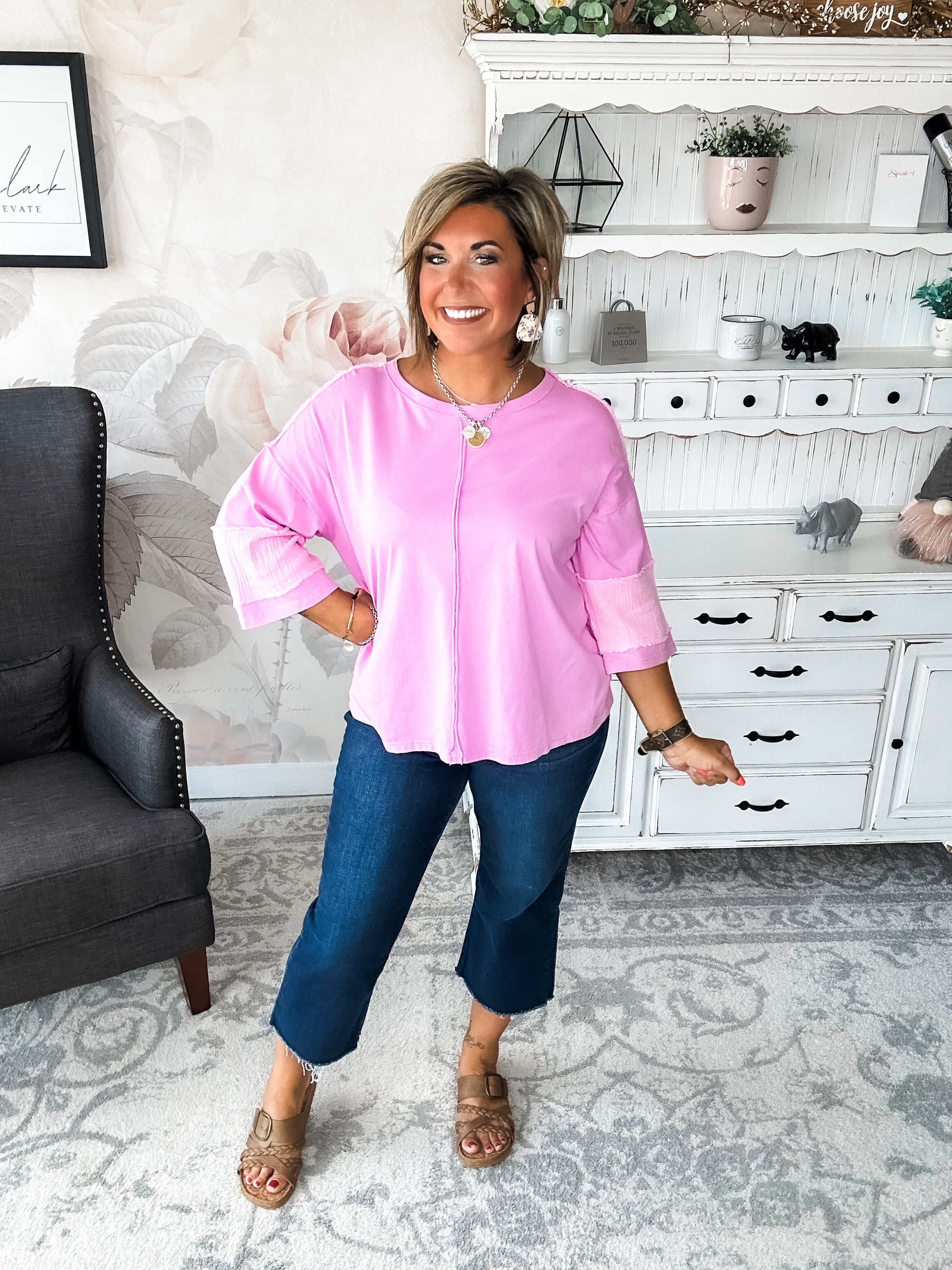Anything To Help Tunic Top - Pink
