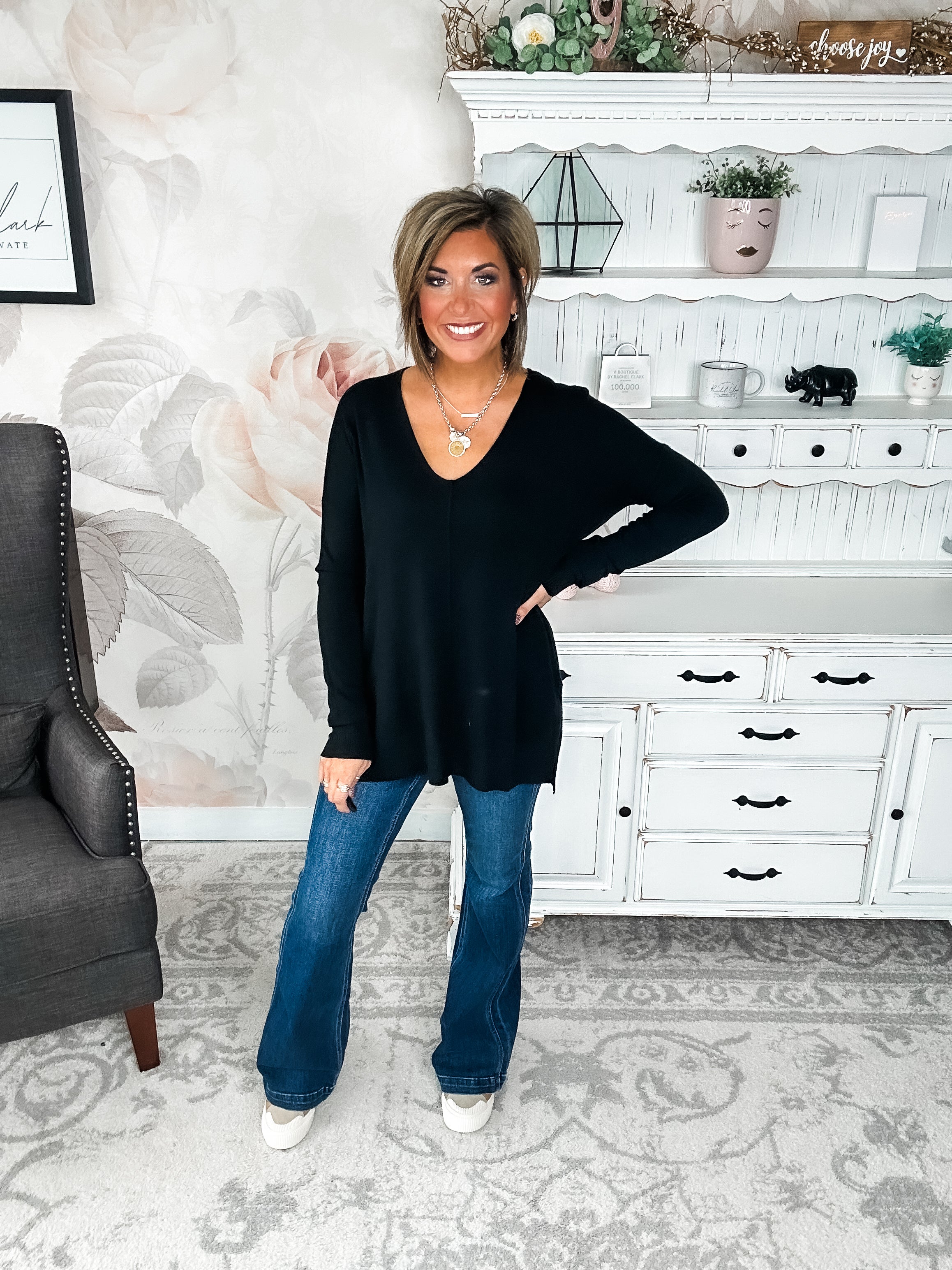 BLACK FRIDAY EXCLUSIVE - Blackout Breezer Sweater - Black