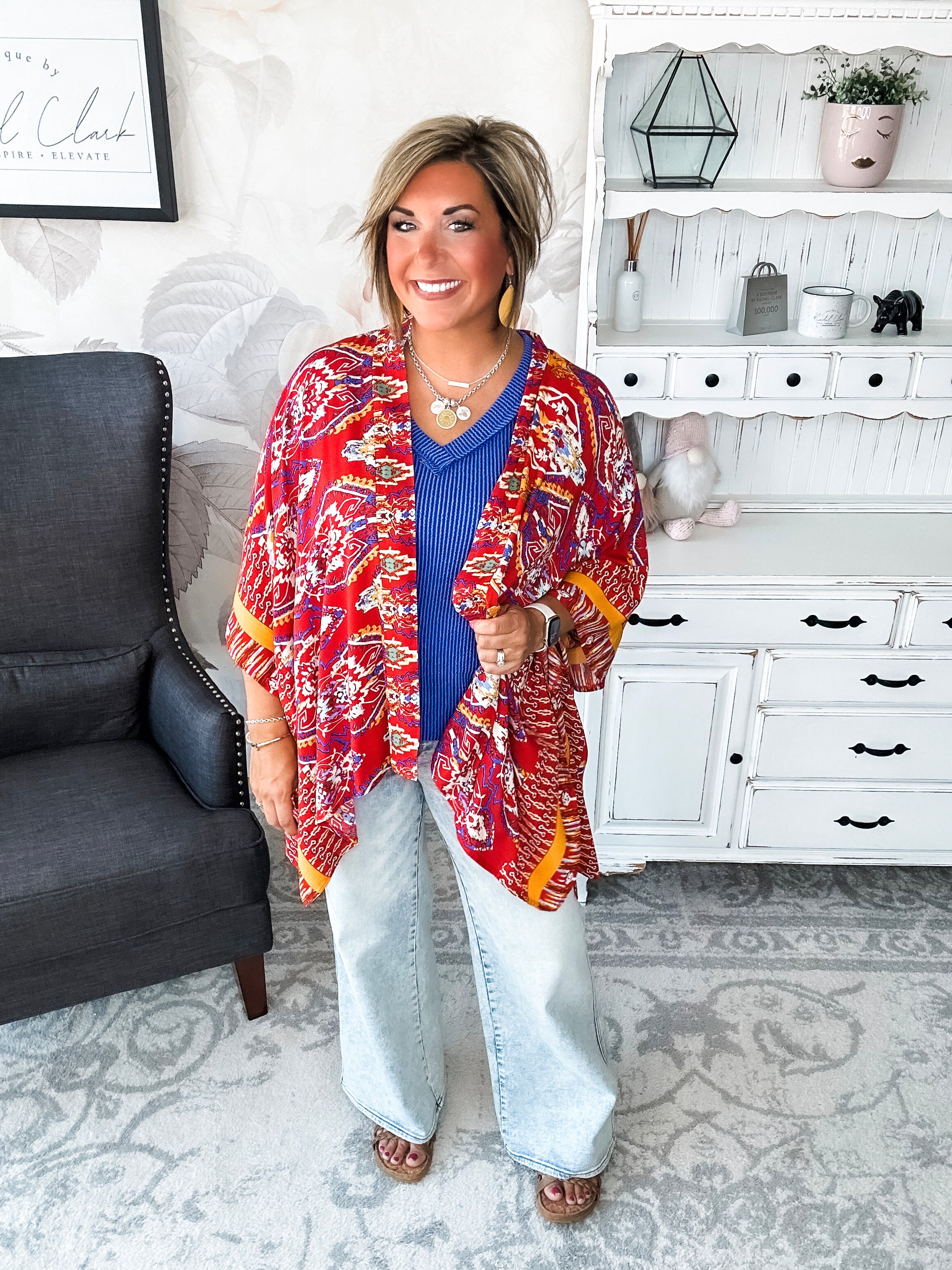 The Perfect Mix Kimono - Red