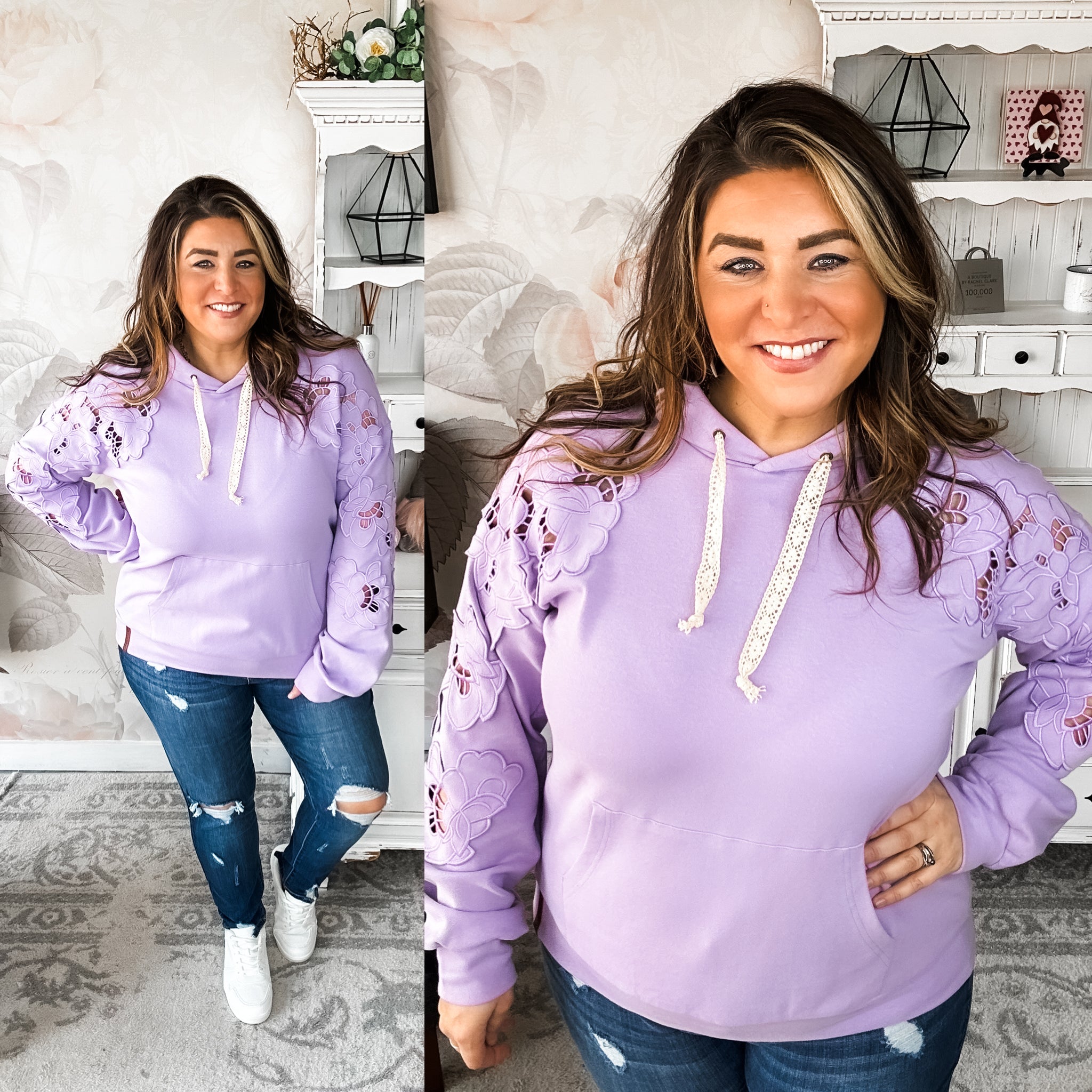 Ampersand Avenue University Hoodie - Love Story - Lilac