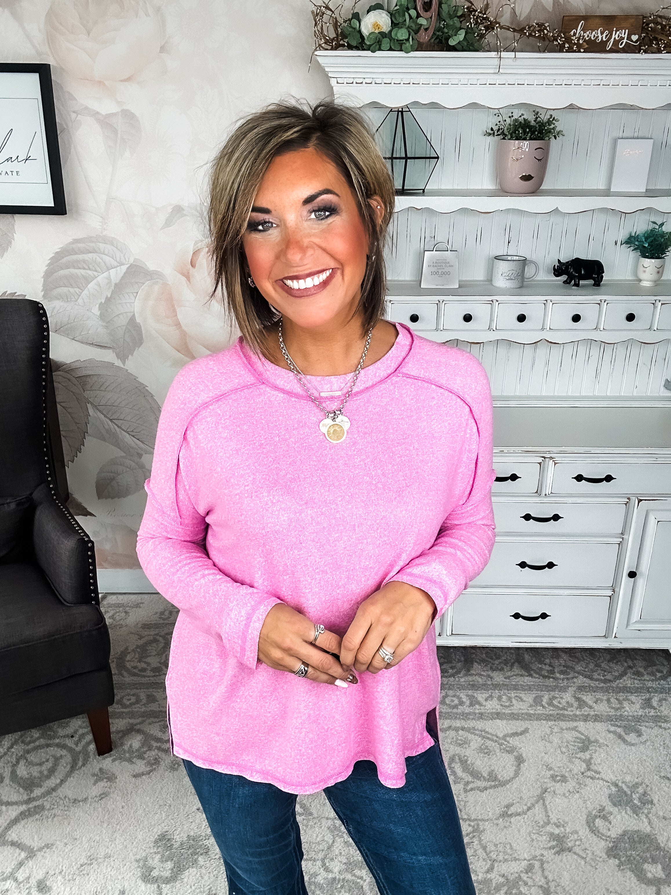 BLACK FRIDAY EXCLUSIVE - Midnight Mover Pullover - Candy Pink