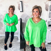 Show You What's Next Pullover - Lime