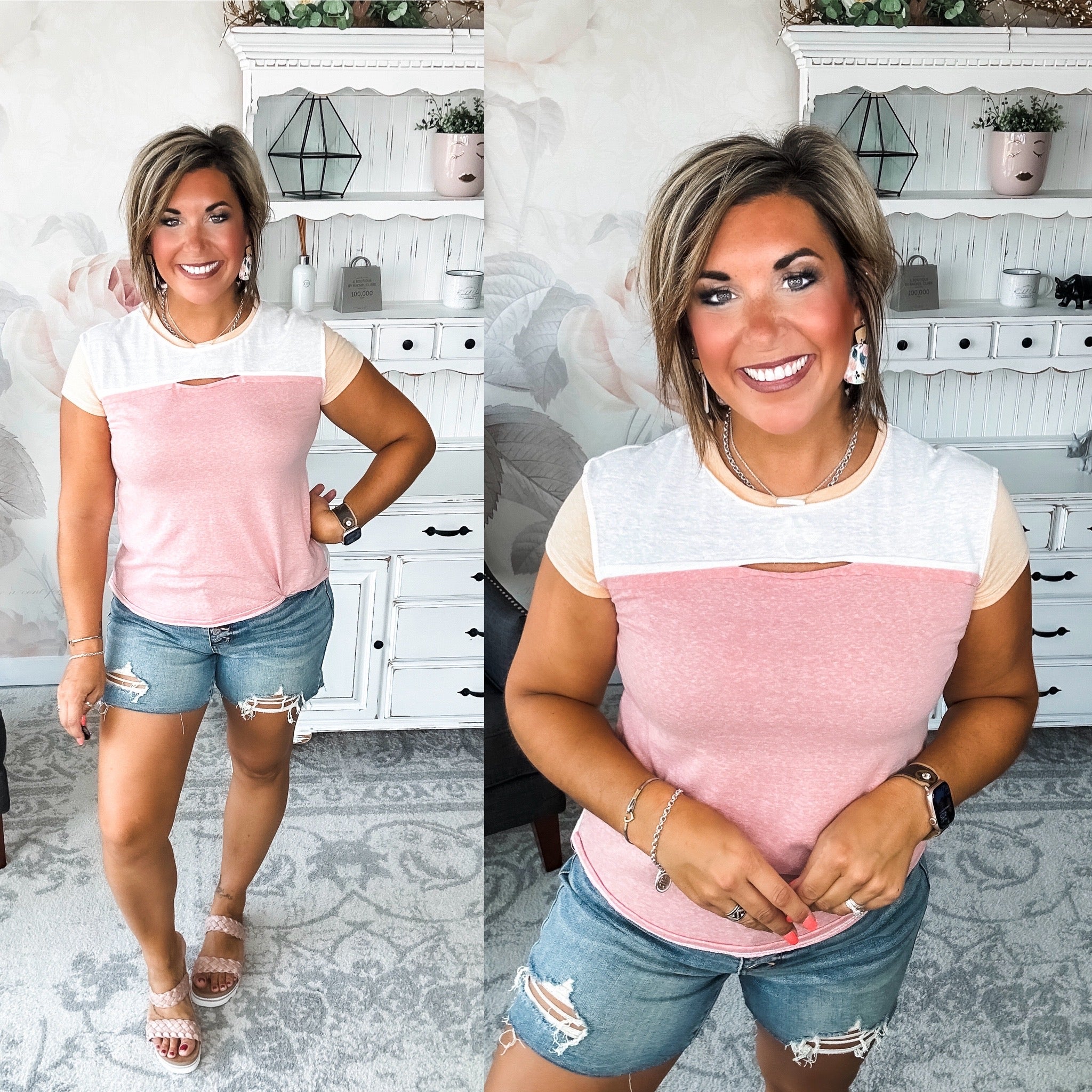 Keep On Trying Tee - Pink