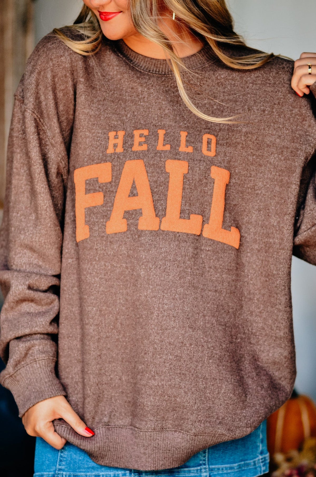 Hello Fall Knit Sweatshirt *ONLINE EXCLUSIVE*
