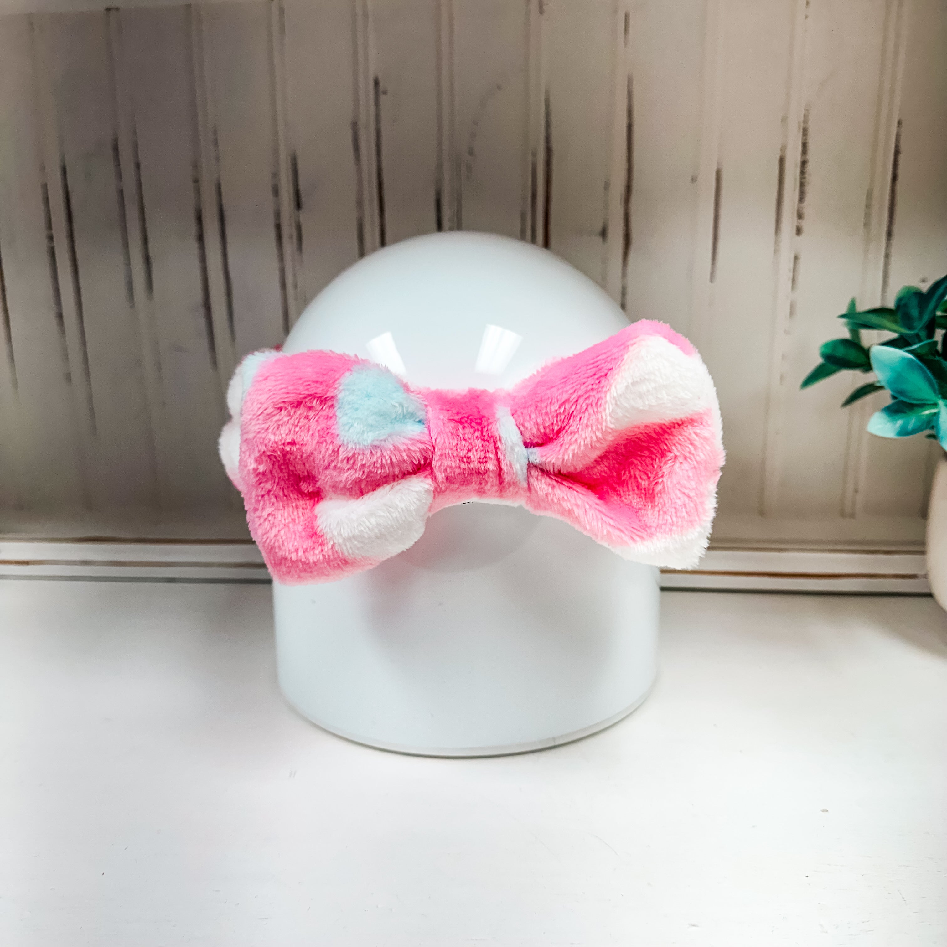 Pink Spa Headband with Bow