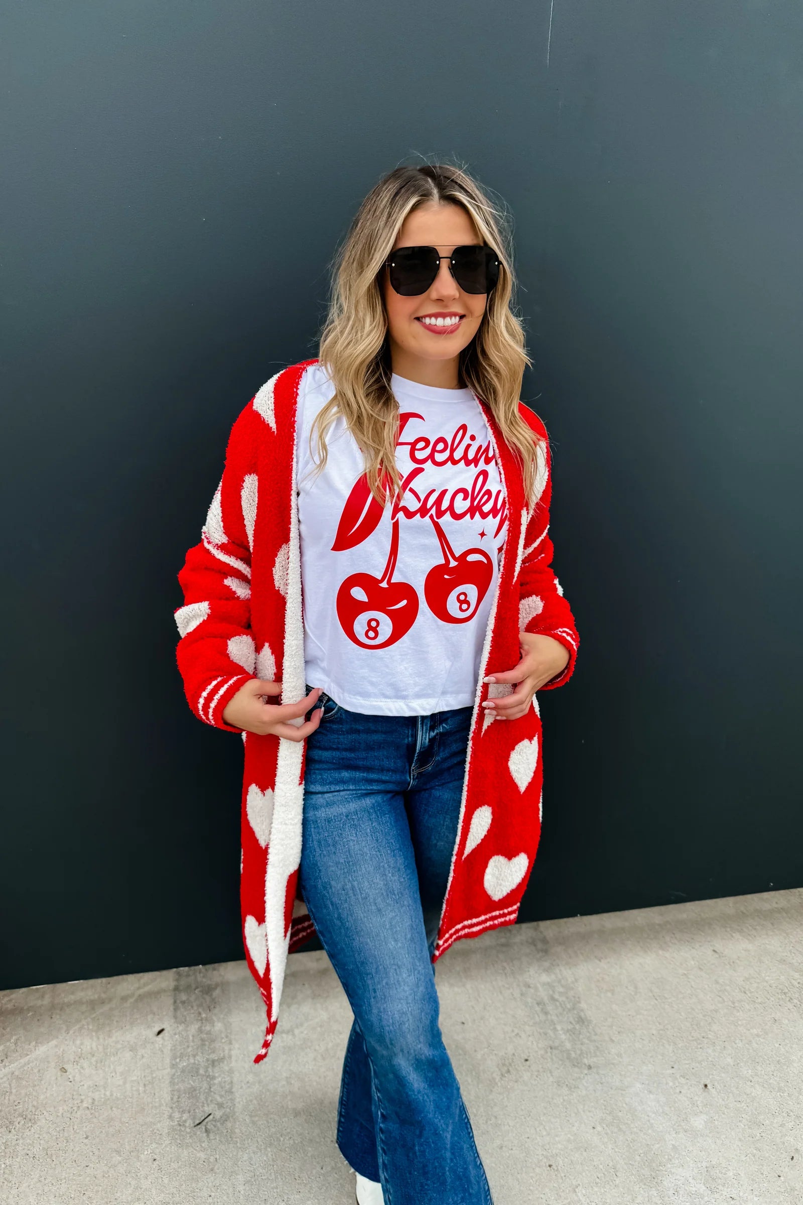 On Cloud Nine Valentine Cardigan - Red