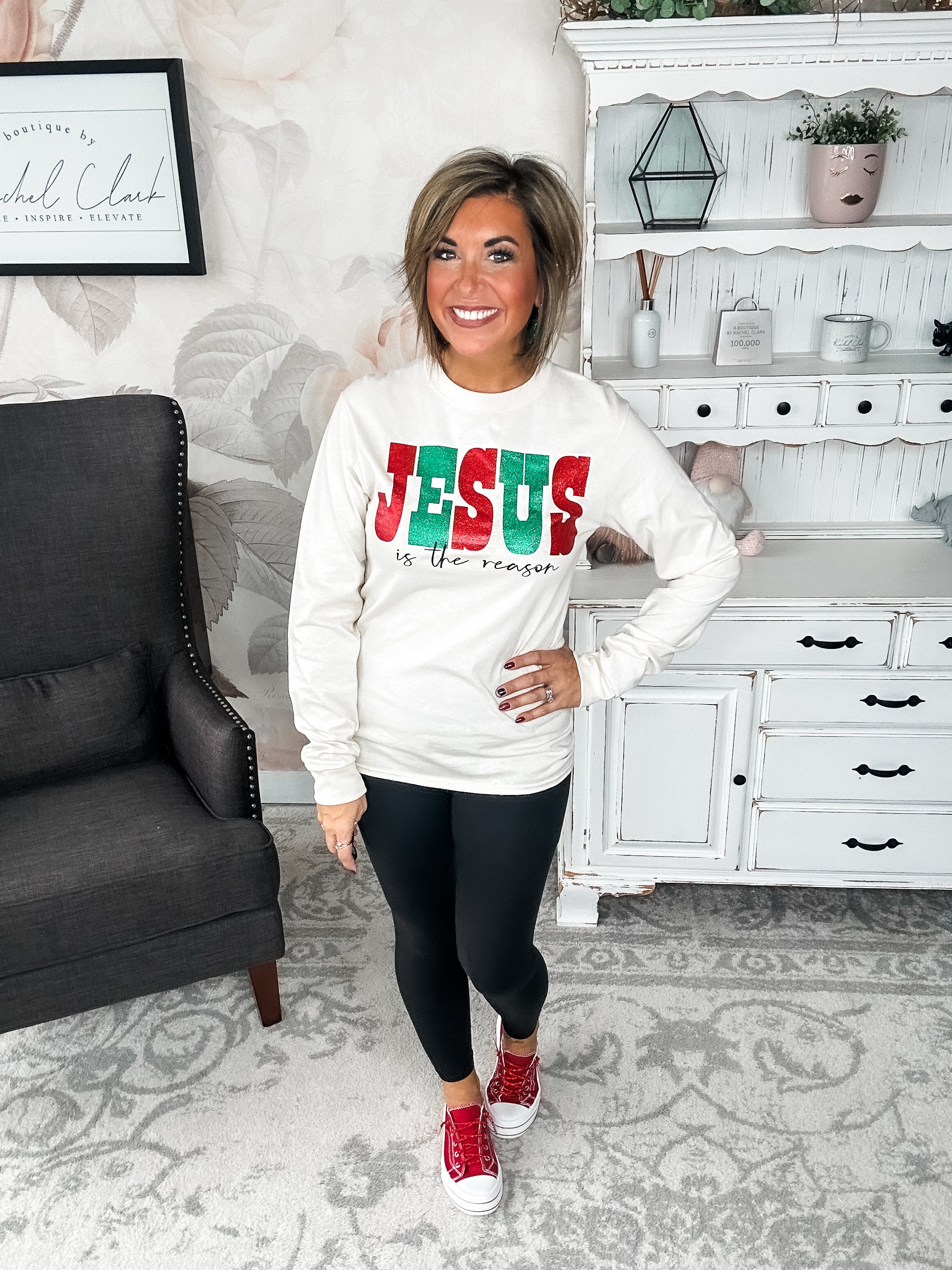 Jesus Is The Reason Long Sleeve Graphic Tee