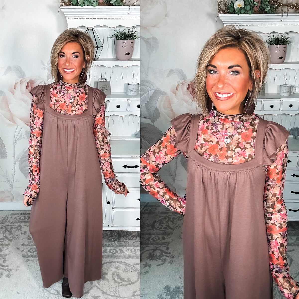 Feeling Reckless Jumpsuit - Mocha