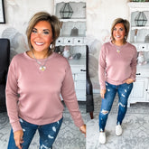 Cuddled Up On The Weekend Pullover - Mauve