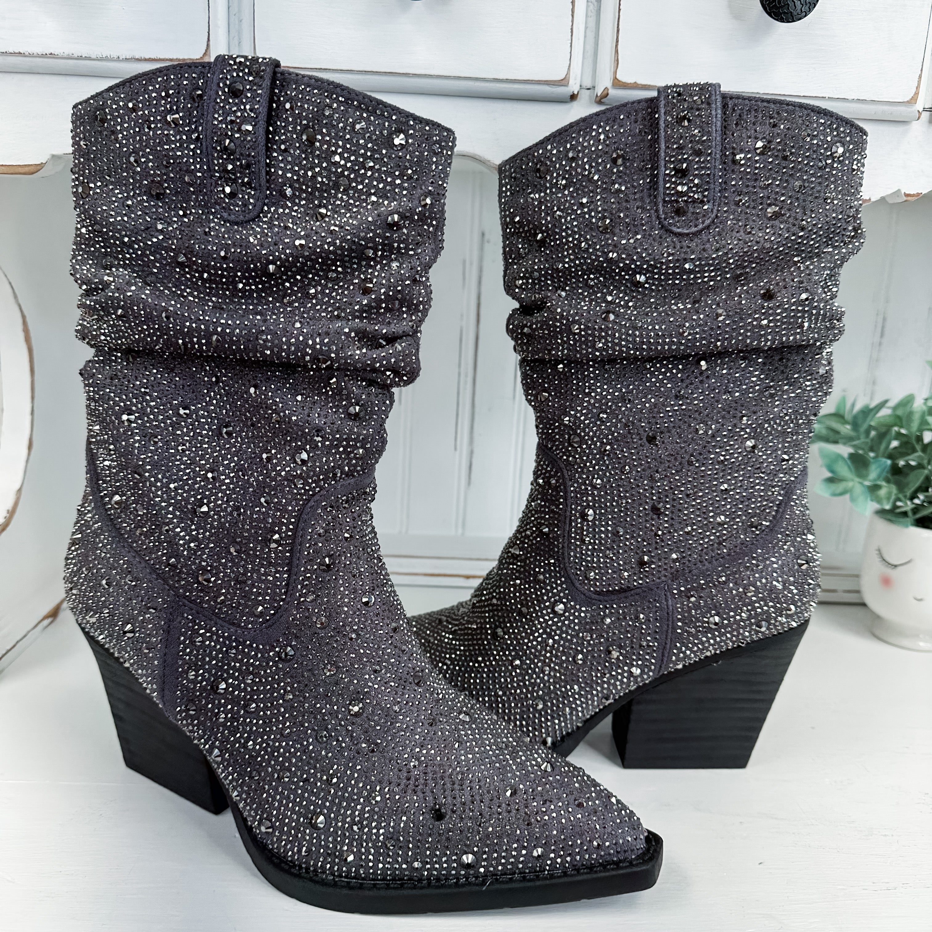 Kady Slouch Boot - Grey