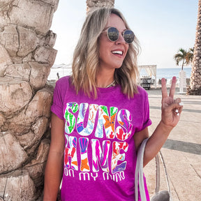 Sunshine On My Mind Graphic Tee - Pink