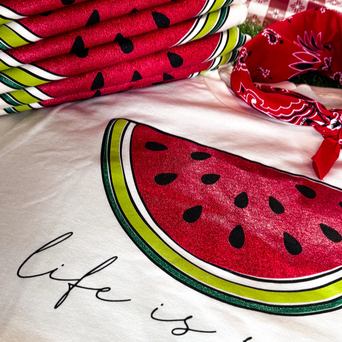 Life Is Sweet Watermelon Graphic Tee