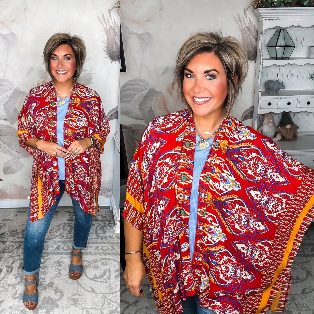 The Perfect Mix Kimono - Red