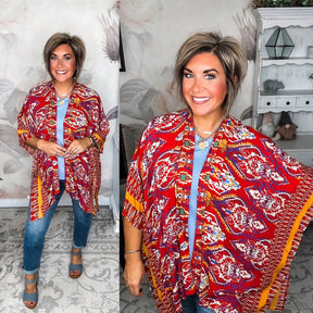 The Perfect Mix Kimono - Red