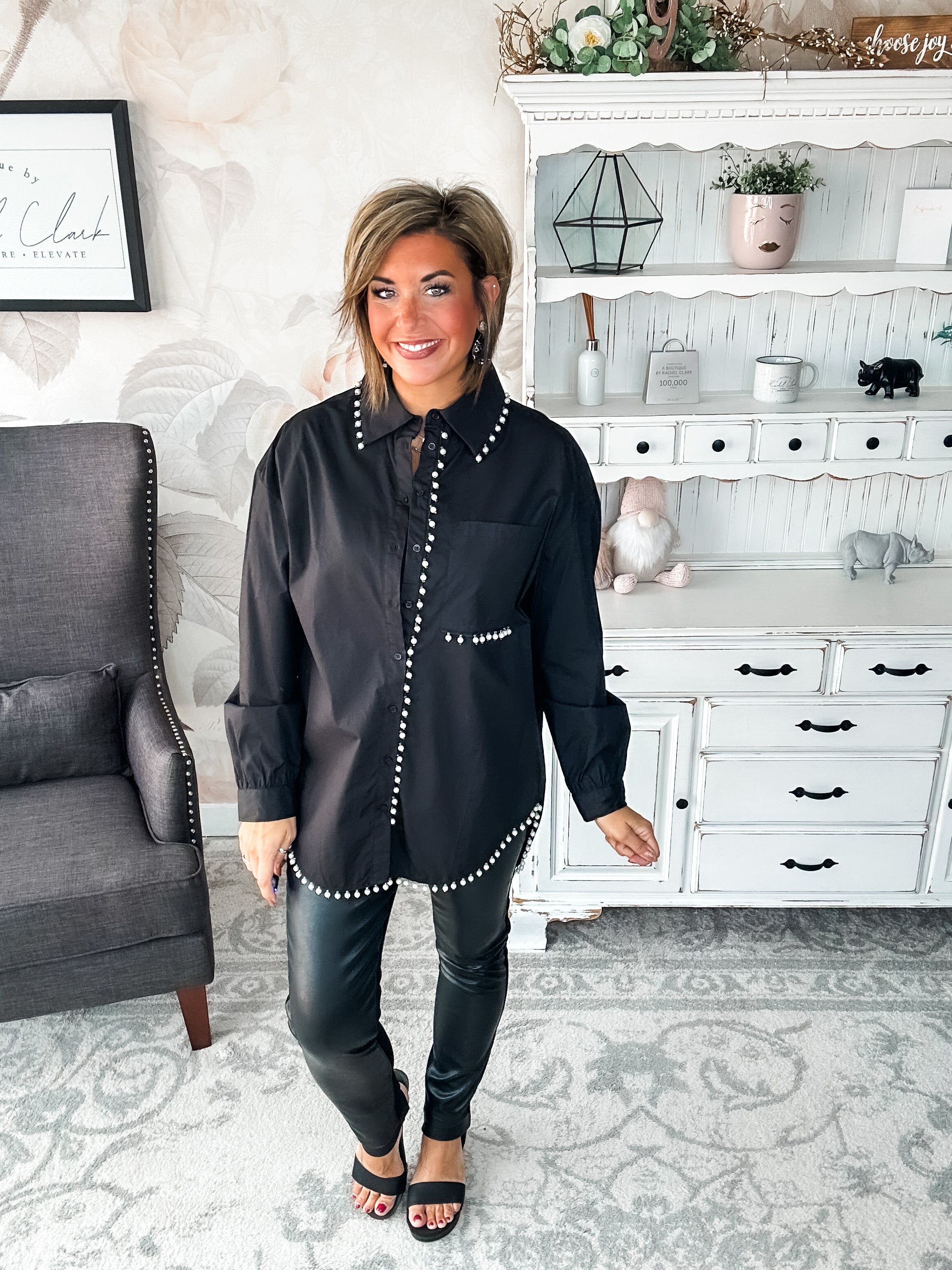 You are Extraordinary Button Down - Black