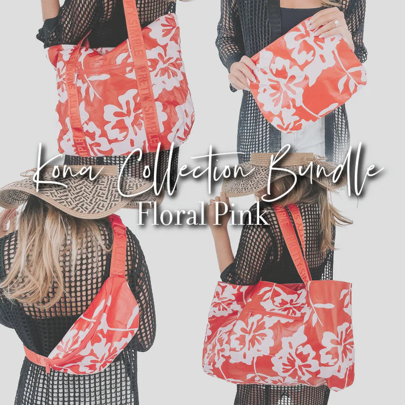 BLACK FRIDAY EXCLUSIVE! - Splash Proof Kona Collection Set - Floral Pink