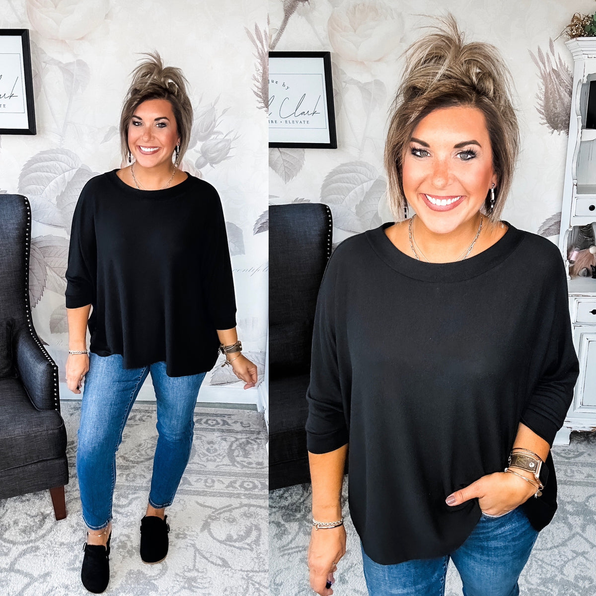 Said It All Boxy Top - Black