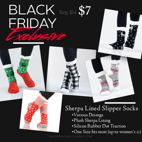 BLACK FRIDAY EXCLUSIVE! - Sherpa Lined Slipper Socks (15 print options!)