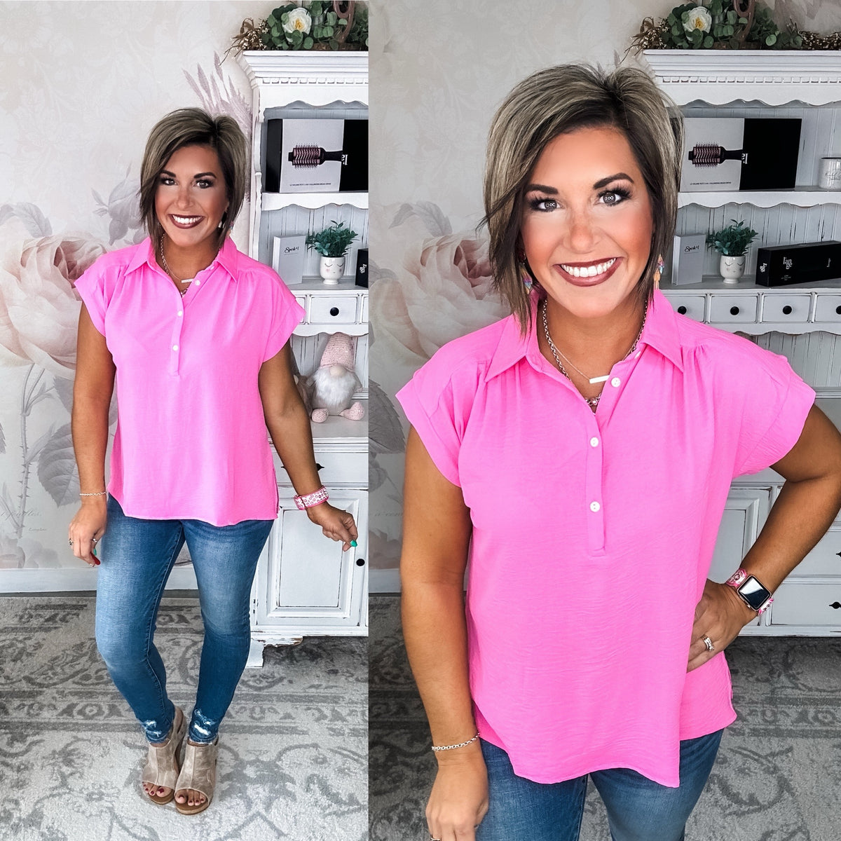 Story Of My Life Blouse - Pink Cosmos