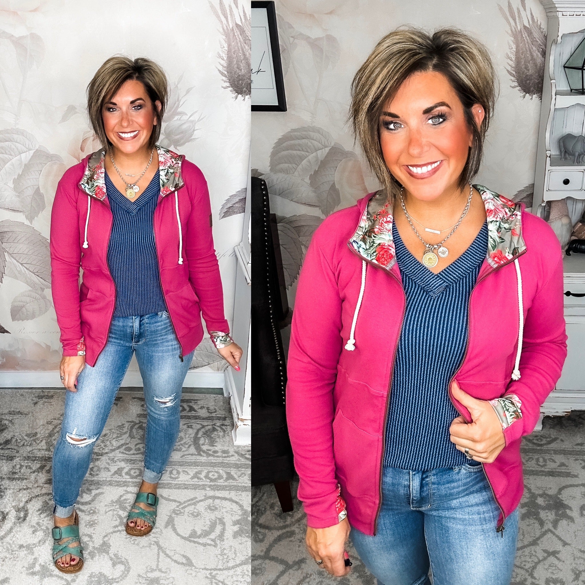 Ampersand Avenue Fullzip Sweatshirt - Glow Girl