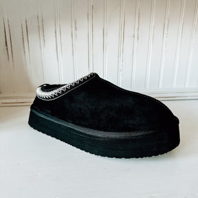 Charlie Platform Slipper - Black