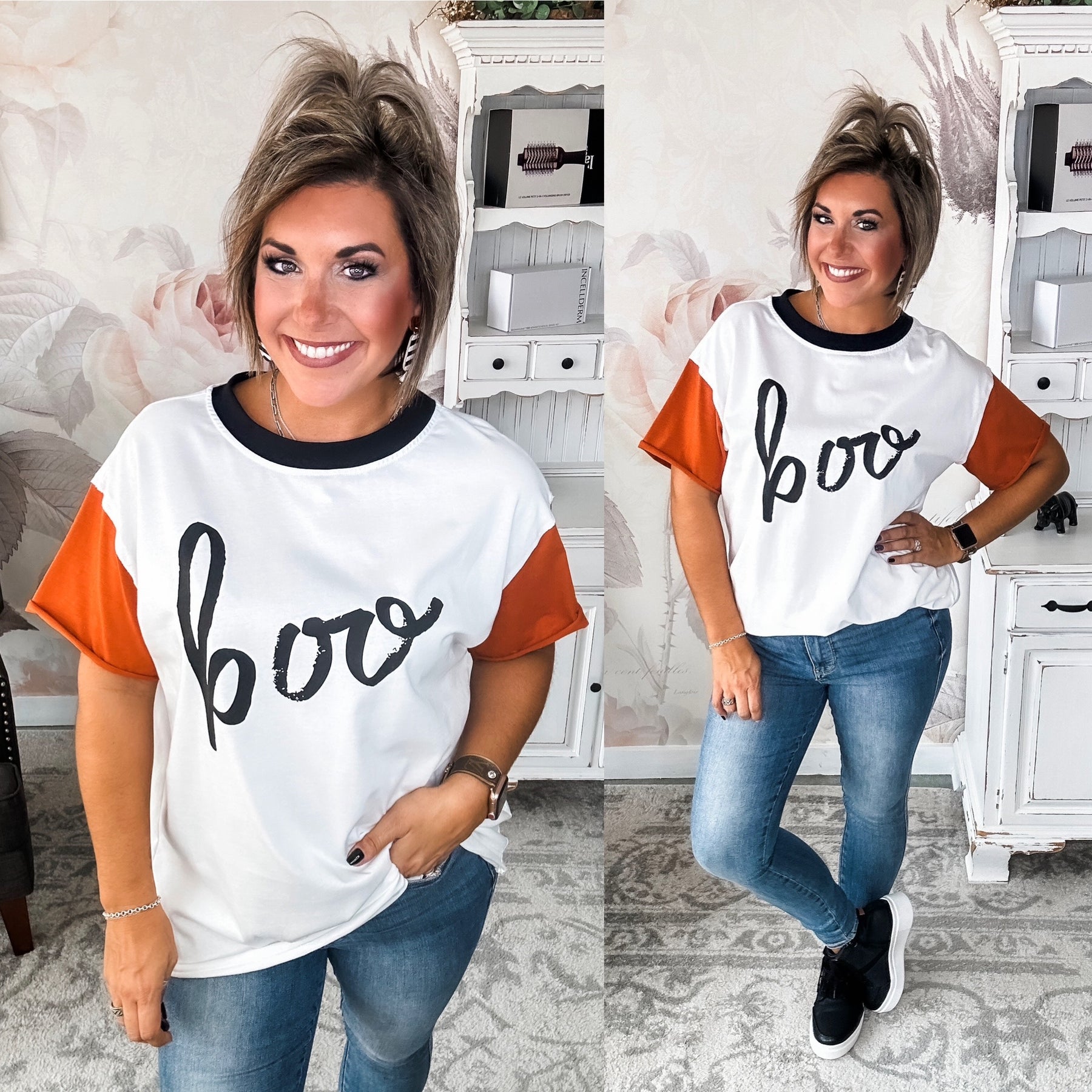 Ampersand Avenue Boyfriend Tee - Hey Boo-tiful