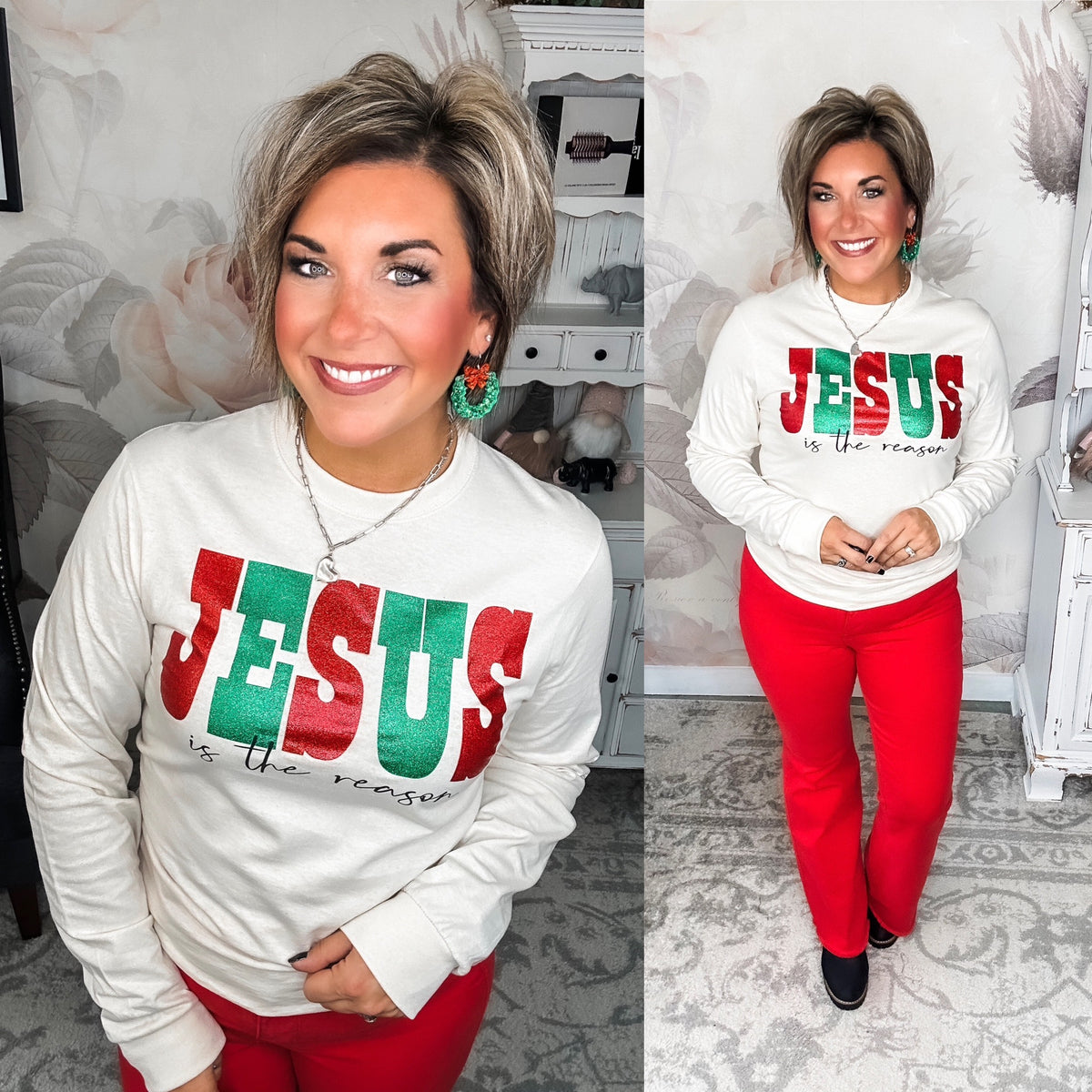 Jesus Is The Reason Long Sleeve Graphic Tee