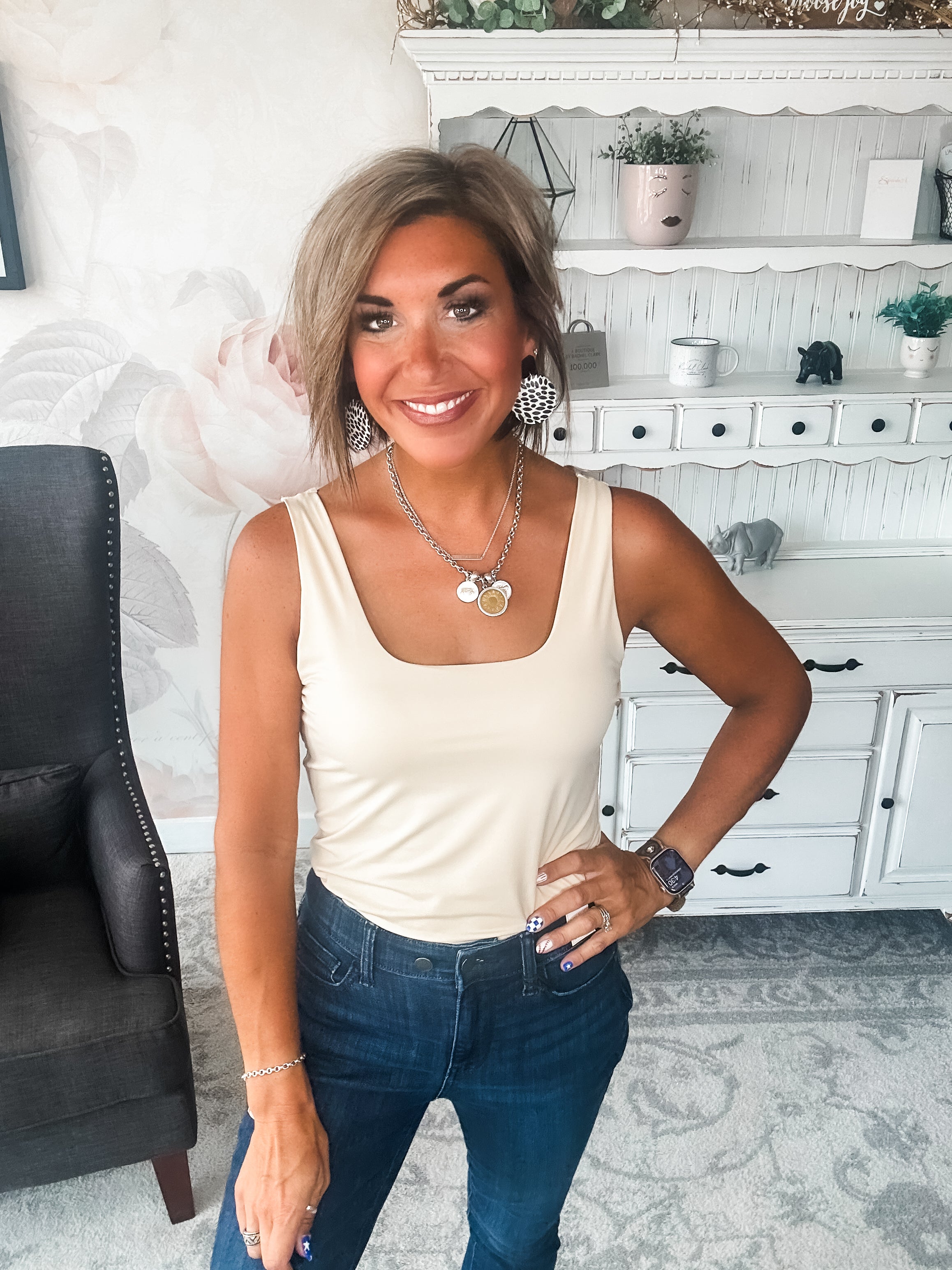 Getting In the Swing Bodysuit - Taupe