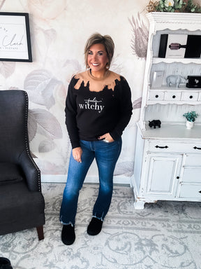 Feelin' Witchy Bleached Sweatshirt