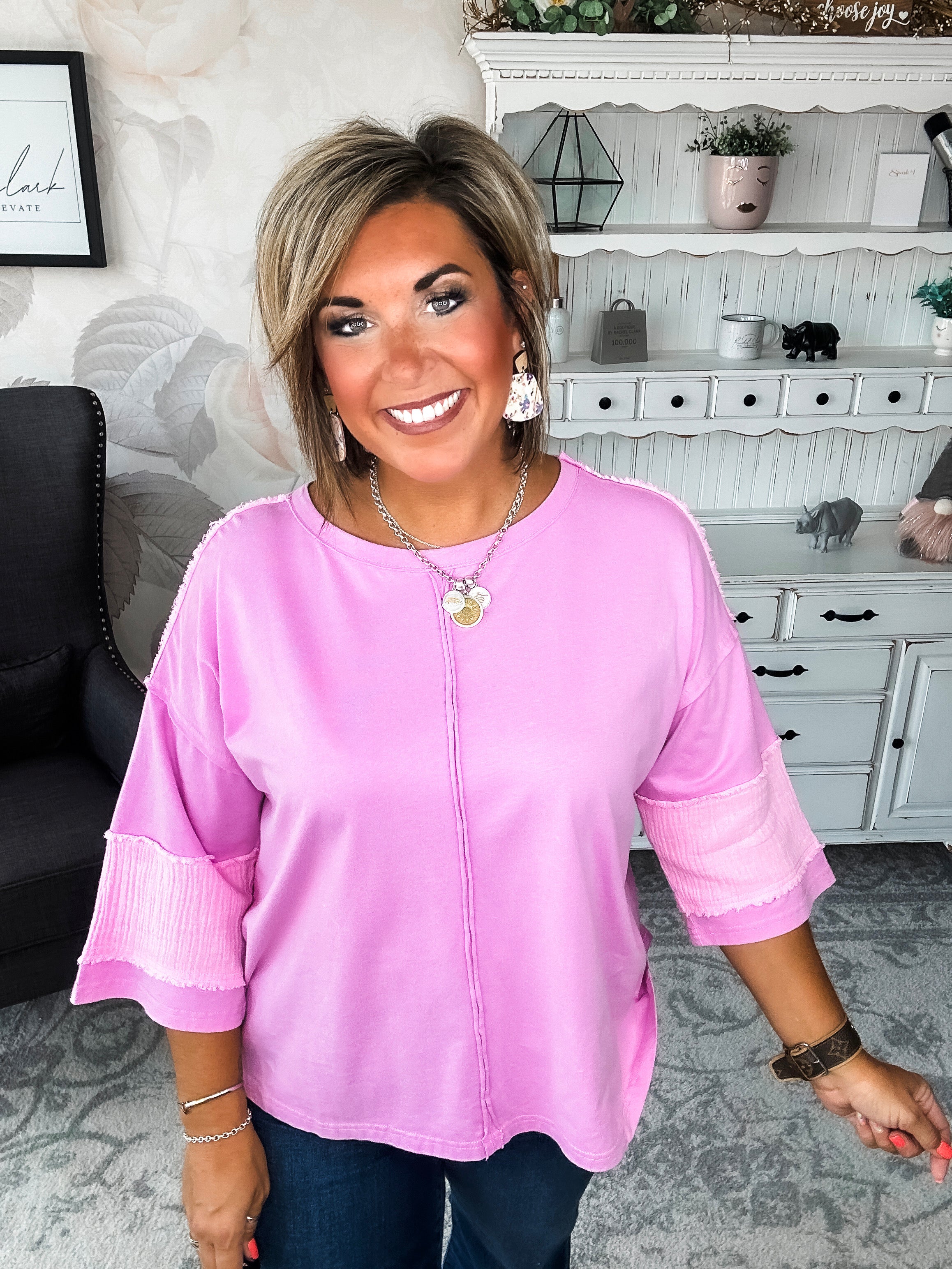 Anything To Help Tunic Top - Pink