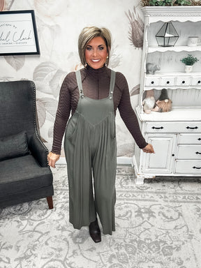 Now or Never Jumpsuit - Olive