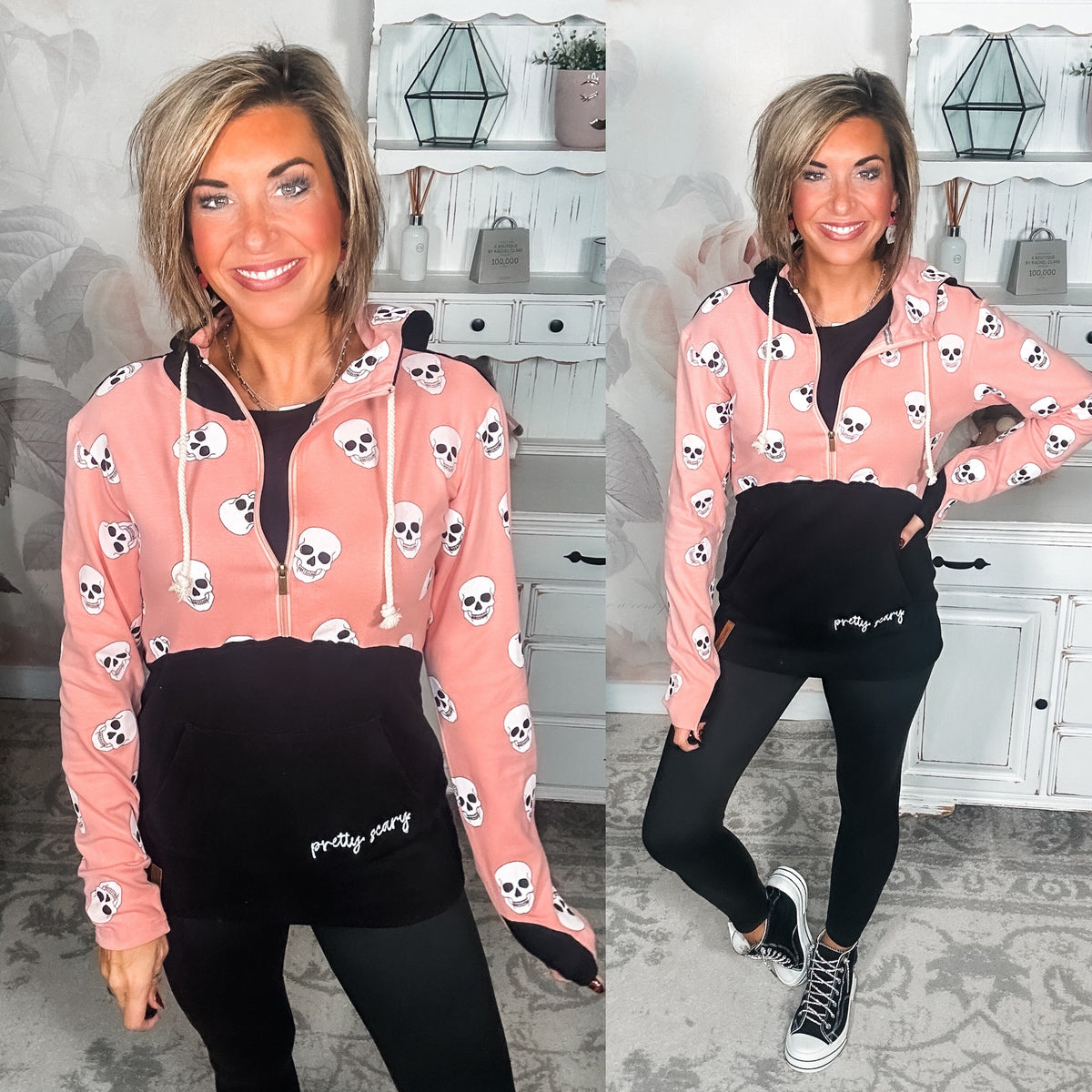 Ampersand Avenue Halfzip Sweatshirt - Pretty Scary