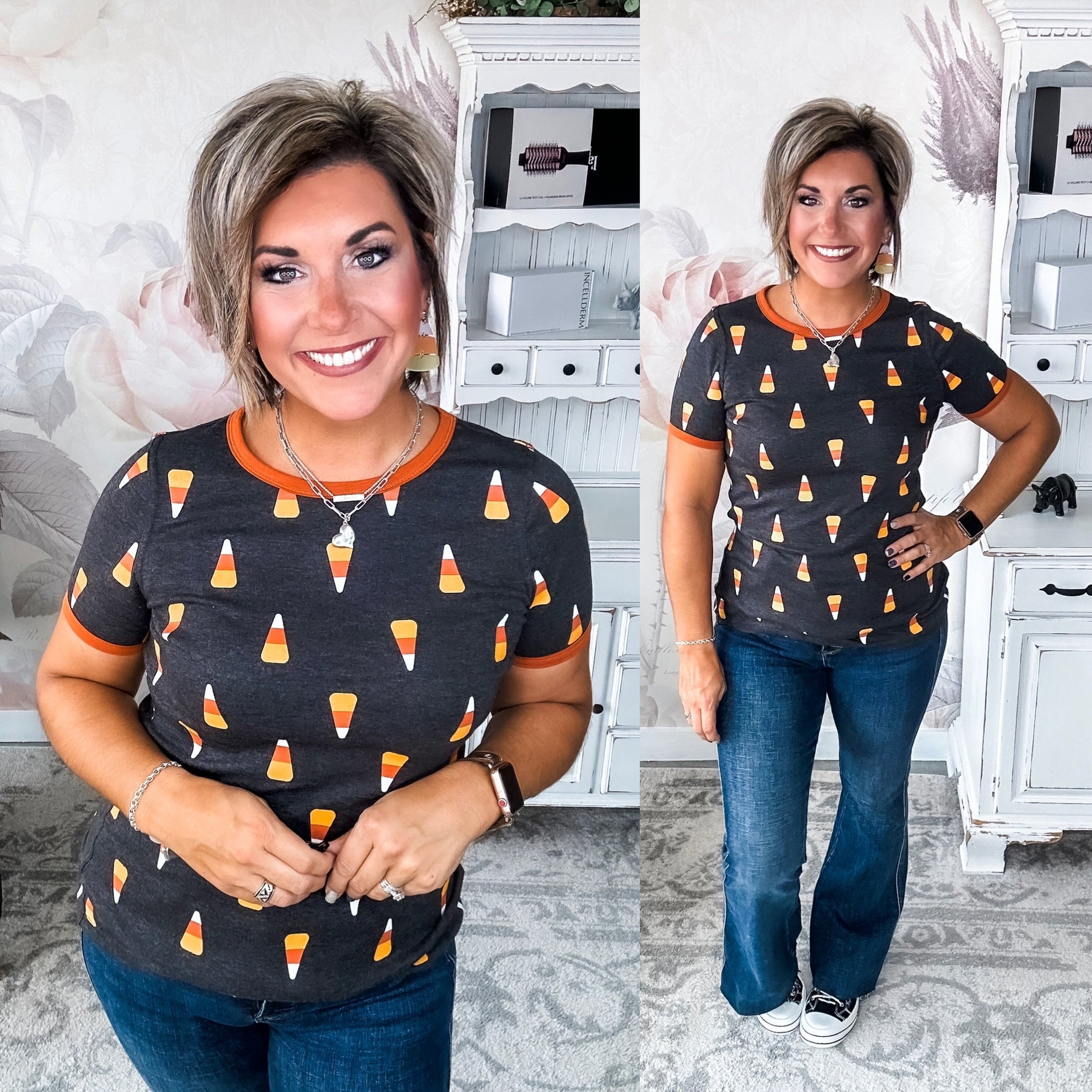 Ampersand Avenue Tee - Candy Corn Cutie