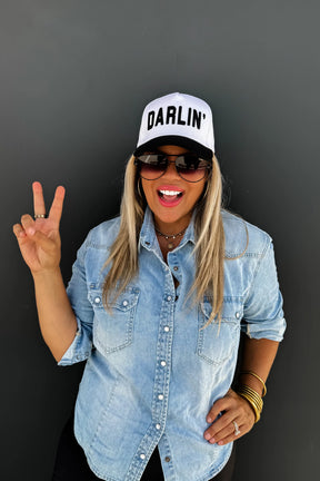 Darlin' Embroidered Trucker Hat