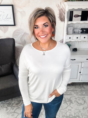 She's Fabulous Long Sleeve Tee - Ivory